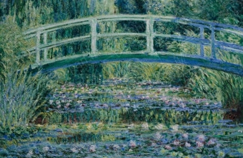 Monet, stagno delle ninfee con ponte giapponese
