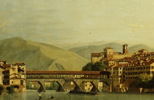 dipinto con il Ponte di Bassano